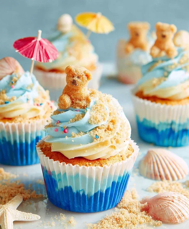 Beach Party Cupcakes