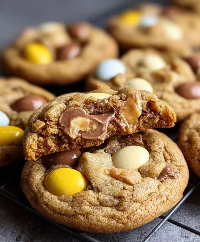 Brown Butter Cadbury Creme Egg Chocolate Chip Cookies