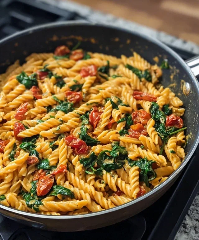 One-Pot Spinach Tomato Pasta