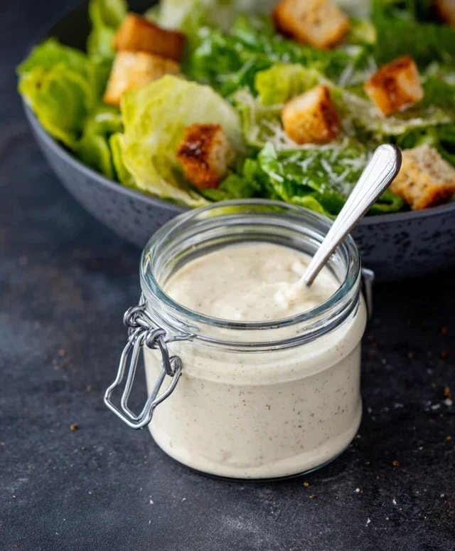 Homemade Creamy Caesar Salad Dressing