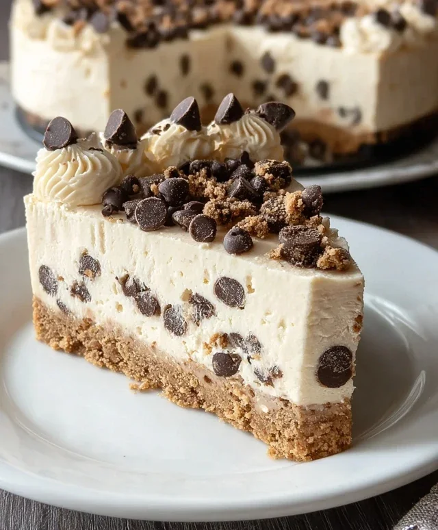 No Bake Cookie Dough Cheesecake