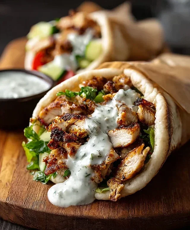 Chicken Shawarma with Garlic Sauce Recipe (Easy & Delicious)