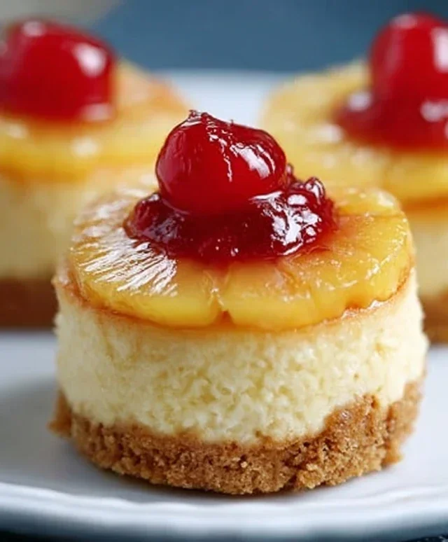 Mini Pineapple Upside-Down Cheesecakes