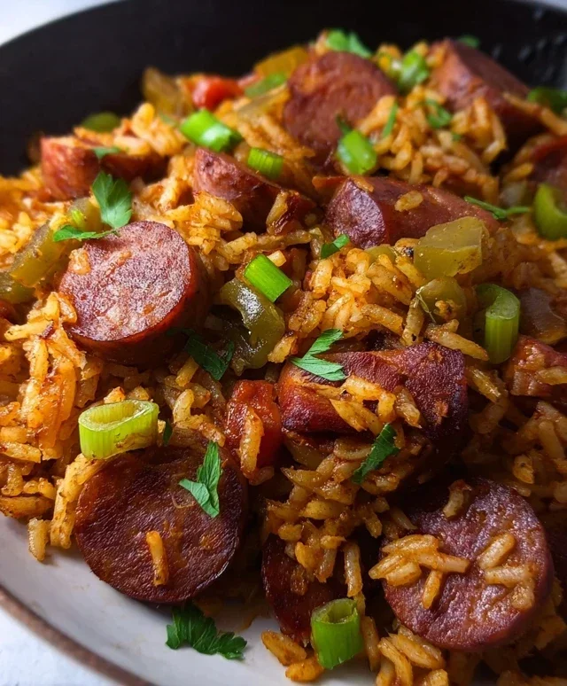 Cajun Sausage and Rice Skillet