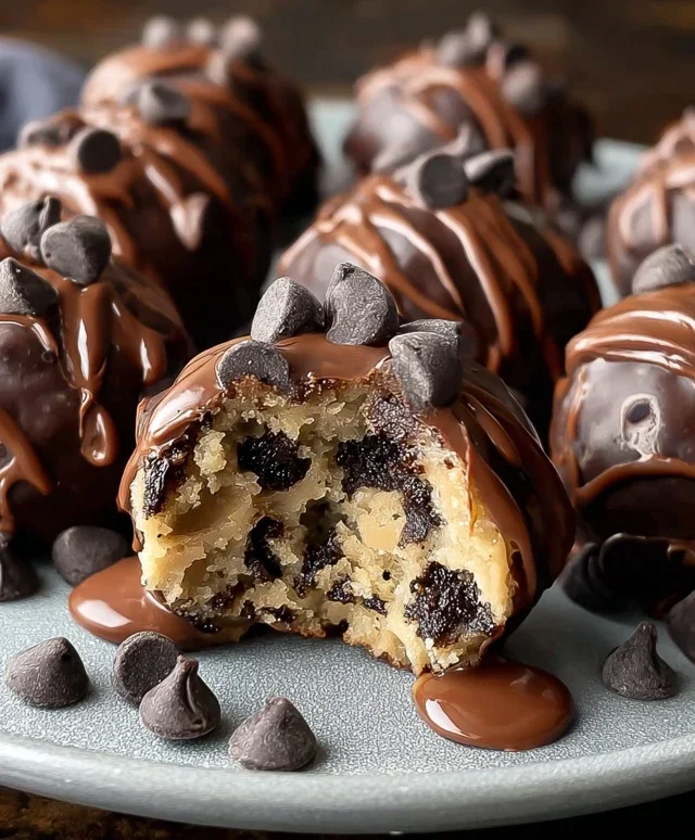 Chocolate Chip Cookie Dough Brownie Bombs