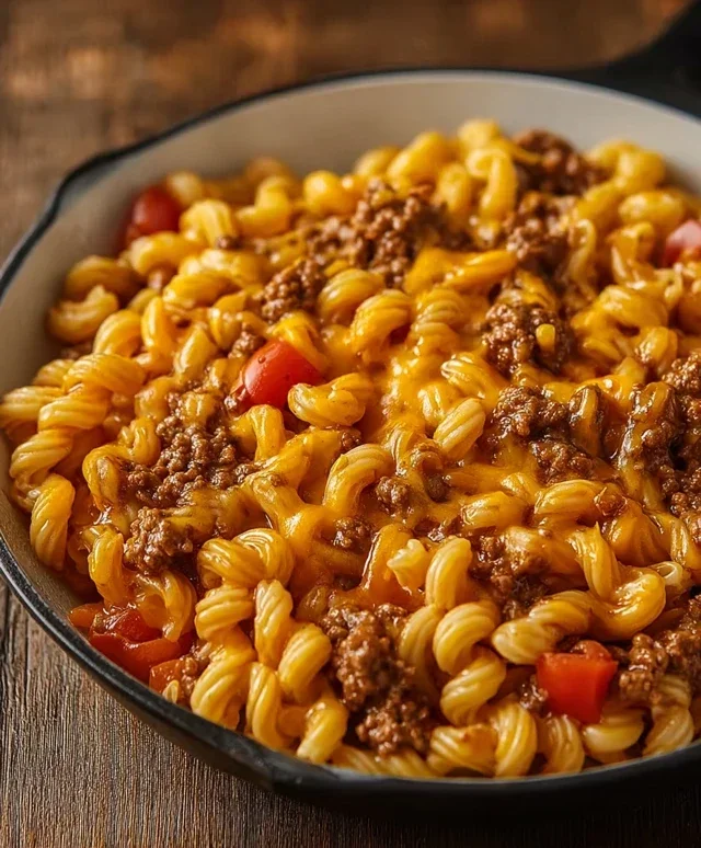 Cheesy Beef Taco Pasta