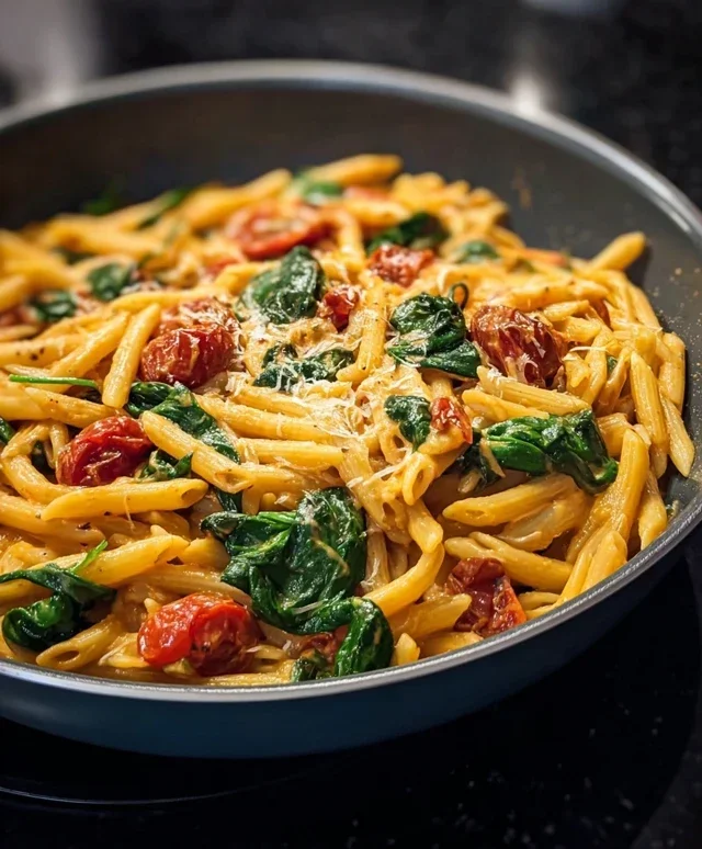 One-Pot Spinach Tomato Pasta