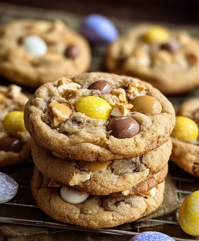 Brown Butter Cadbury Creme Egg Chocolate Chip Cookies