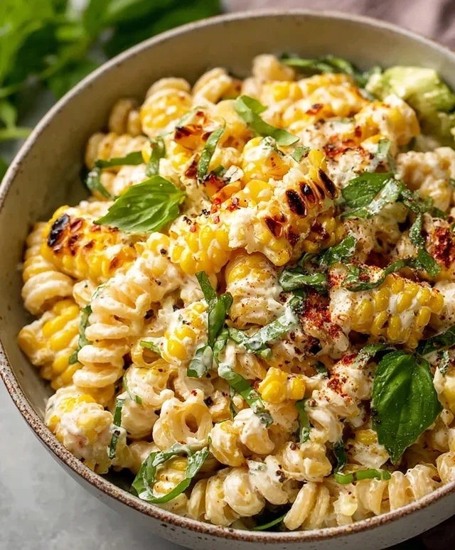 Creamy Street Corn Pasta Salad