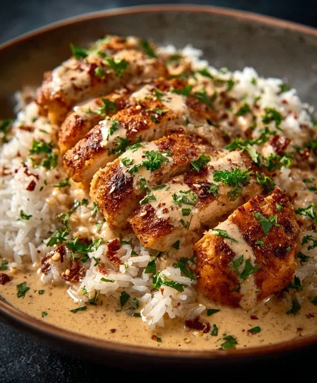 High Protein Creamy Cajun Chicken Rice