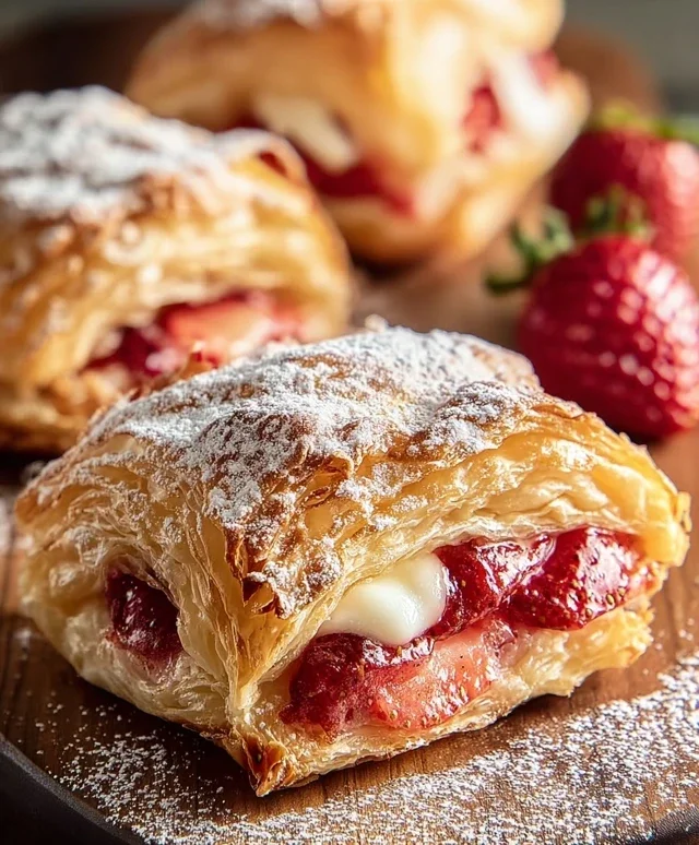 Strawberry Flaky Puffs