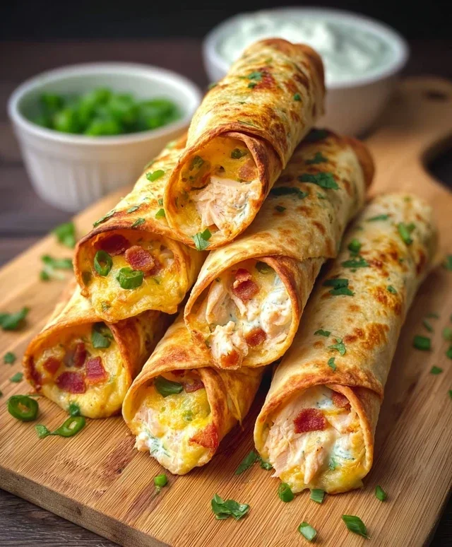 Jalapeno Popper Chicken Taquitos