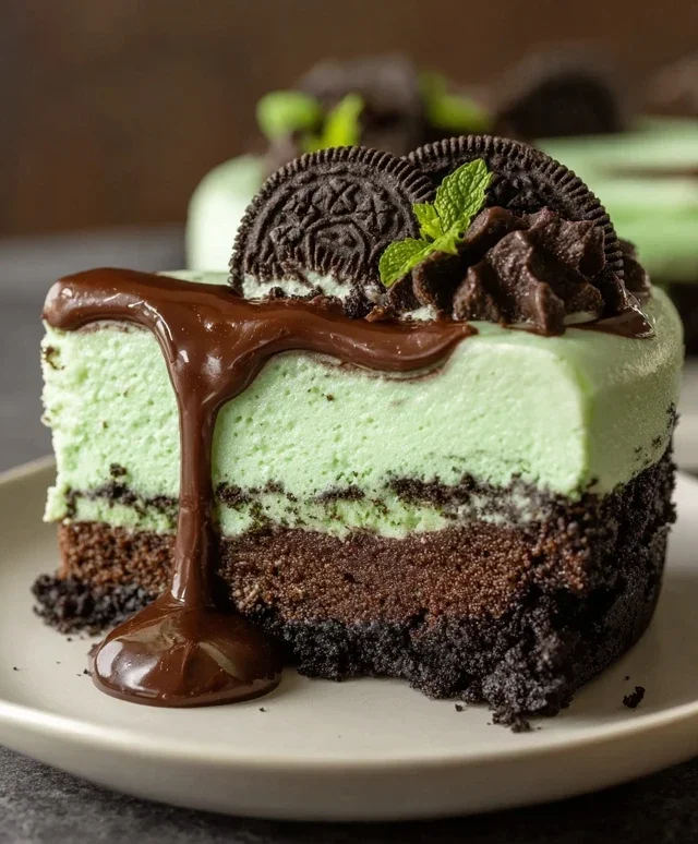 Mint Oreo Cheesecake Delight