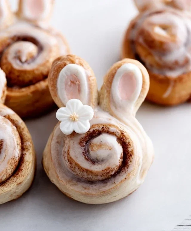Easter Bunny Cinnamon Rolls