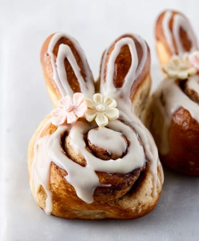 Easter Bunny Cinnamon Rolls