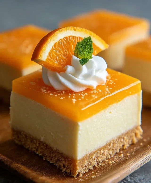 Orange Creamsicle Cheesecake Bars