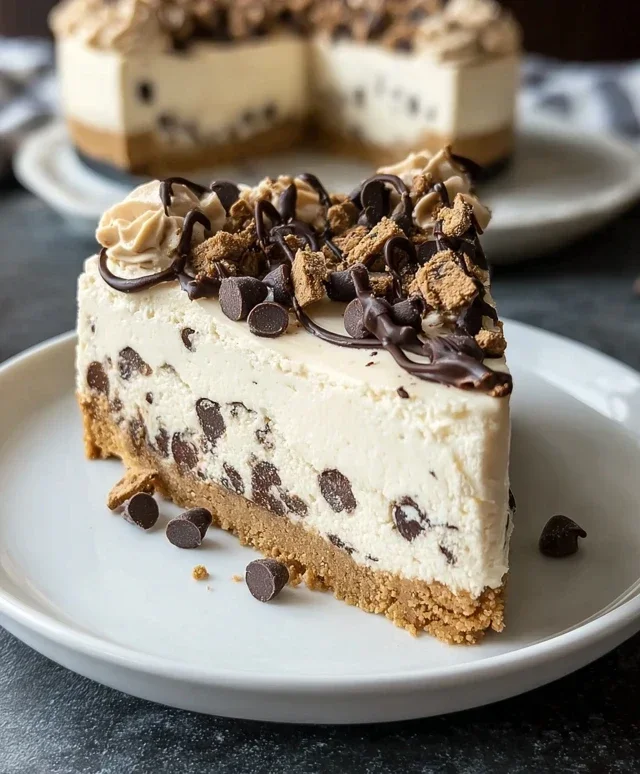 No Bake Cookie Dough Cheesecake