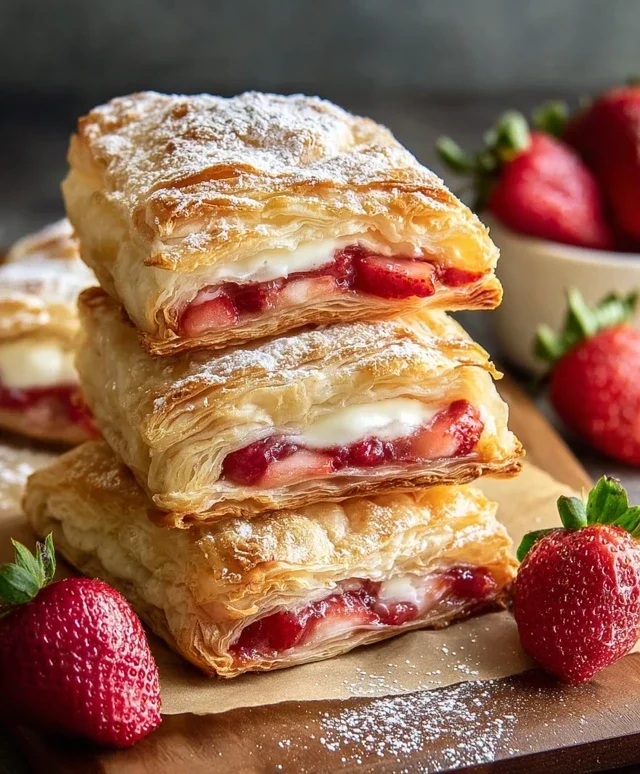 Strawberry Flaky Puffs