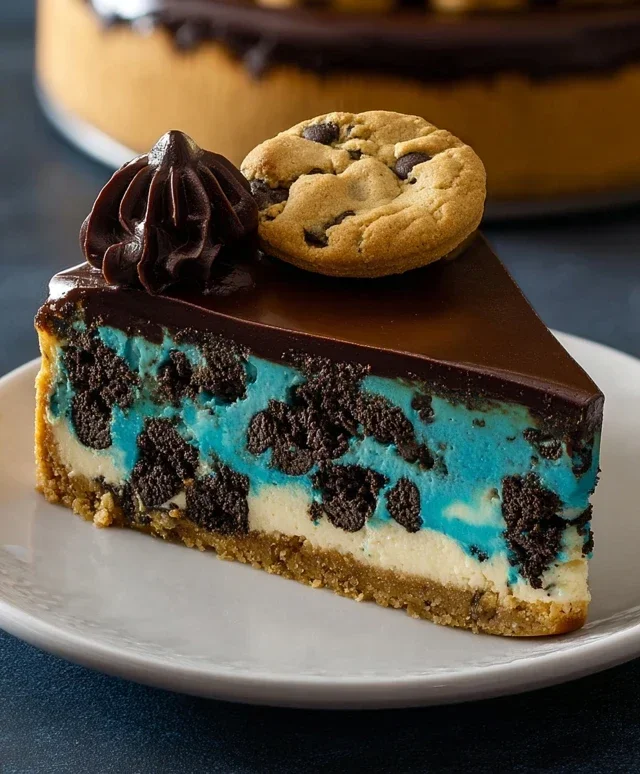 Cookie Monster Cheesecake