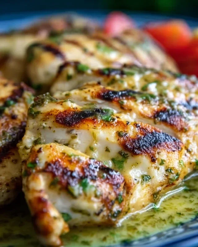 Grilled Salsa Verde Pepper Jack Chicken