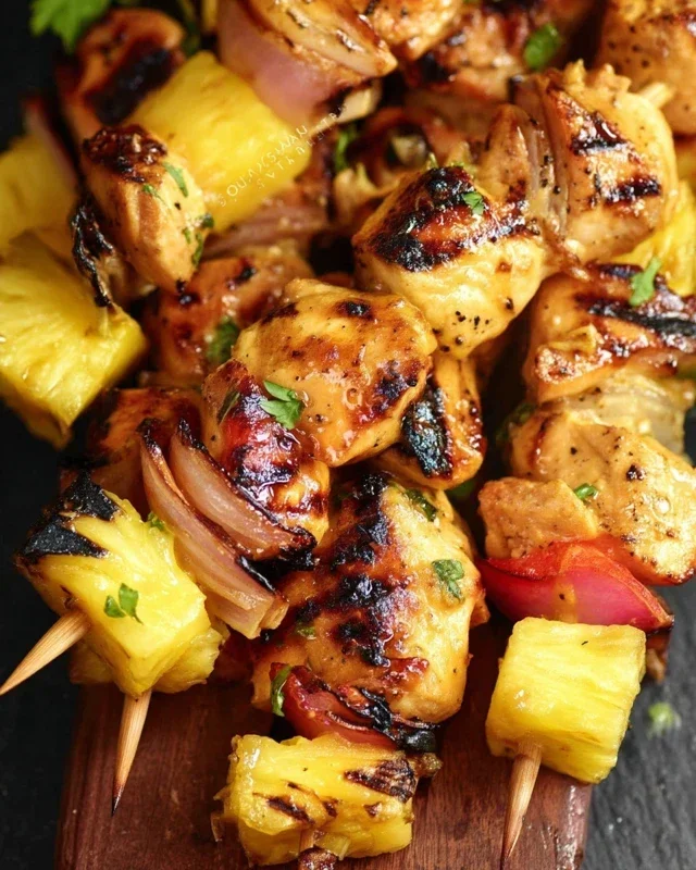 Pineapple Chicken Kebabs Recipe