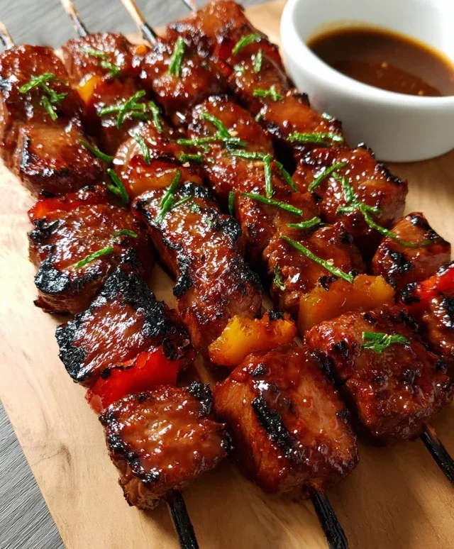 BBQ Beef Skewers with Filipino BBQ Marinade
