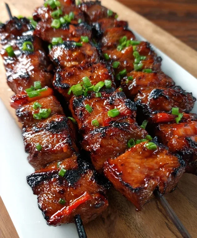 BBQ Beef Skewers with Filipino BBQ Marinade