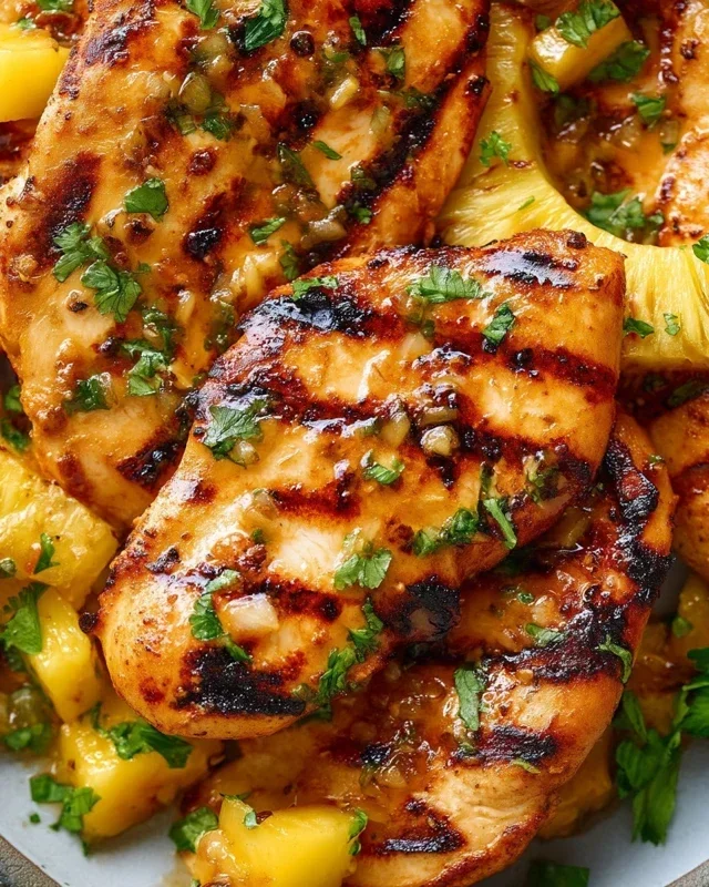 Grilled Mango Pineapple Chicken