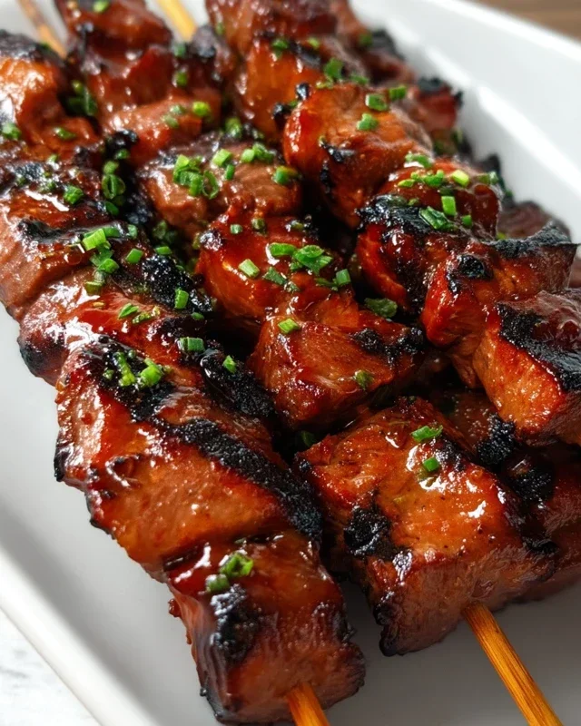 BBQ Beef Skewers with Filipino BBQ Marinade
