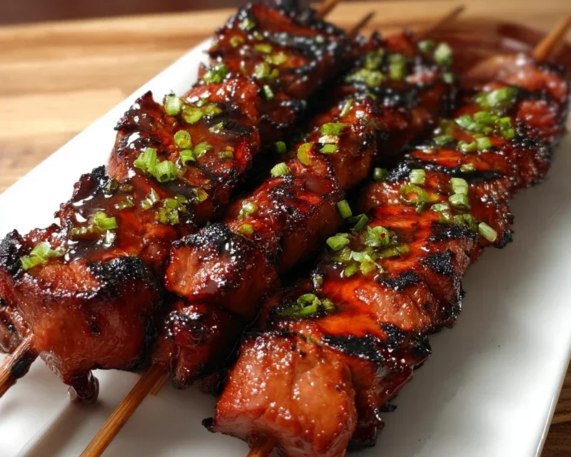 BBQ Beef Skewers with Filipino BBQ Marinade