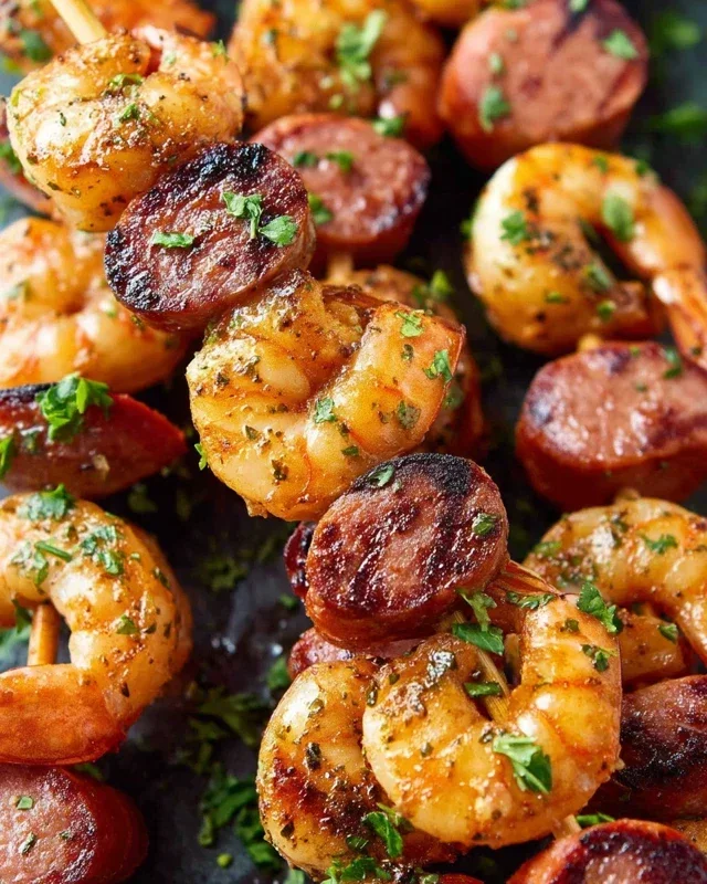 Sausage and Shrimp Kabobs