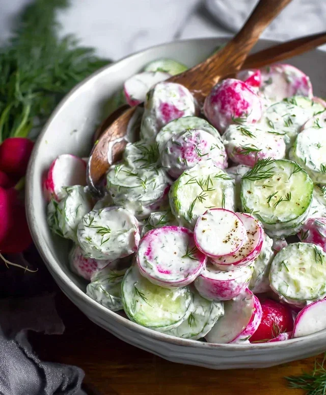 Creamy Cucumber Radish Salad