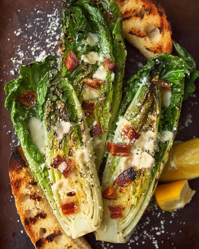 Grilled Romaine Caesar Salad Recipe