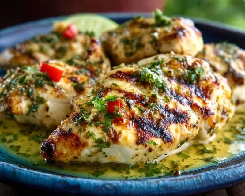 Grilled Salsa Verde Chicken with Pepper Jack
