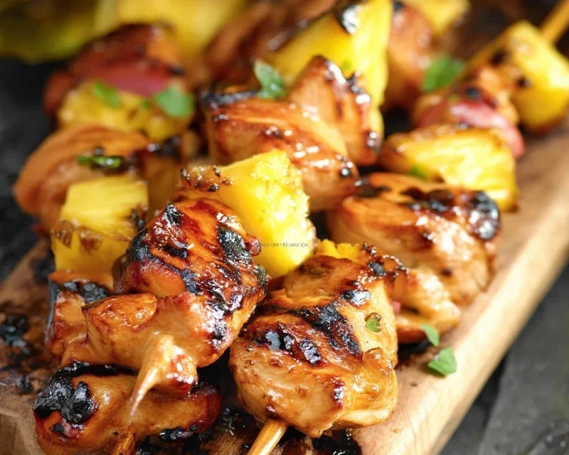 Pineapple Chicken Kebabs Recipe