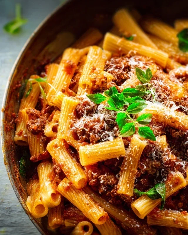Beef Pasta in Tomato Sauce {Beef Ragu Pasta}
