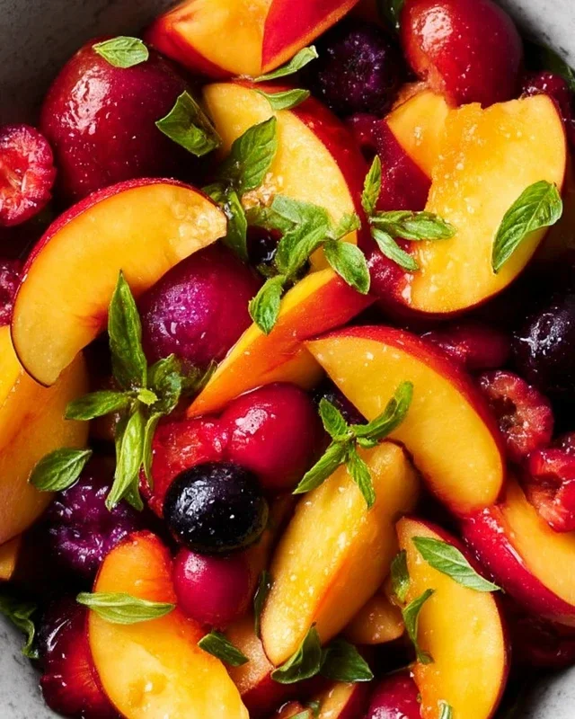 Summer Peach Fruit Salad