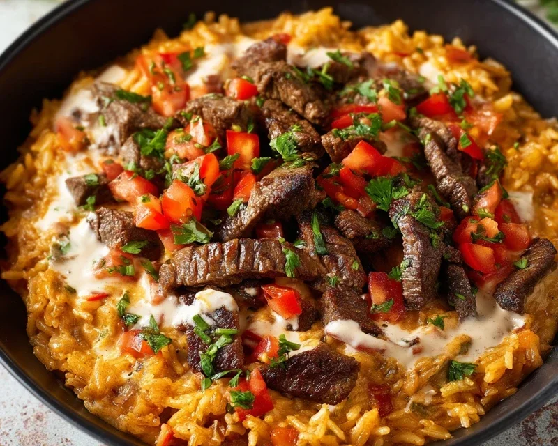 Steak Queso Rice A Flavorful Recipe