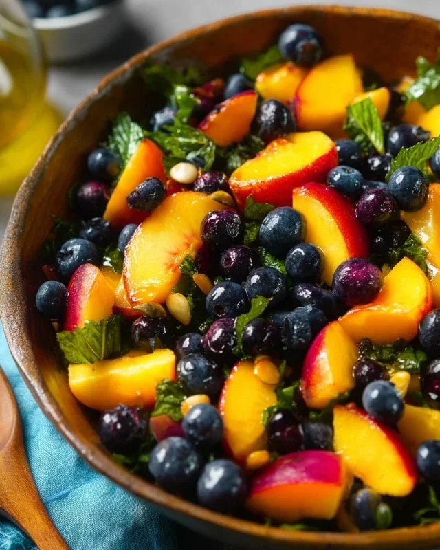 Summer Peach Blueberry Knon-non-non-alcoholic alternativeic non-alcoholic ale Salad