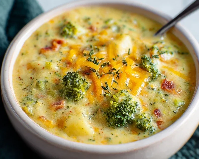 Broccoli Potato Cheese Soup Recipe