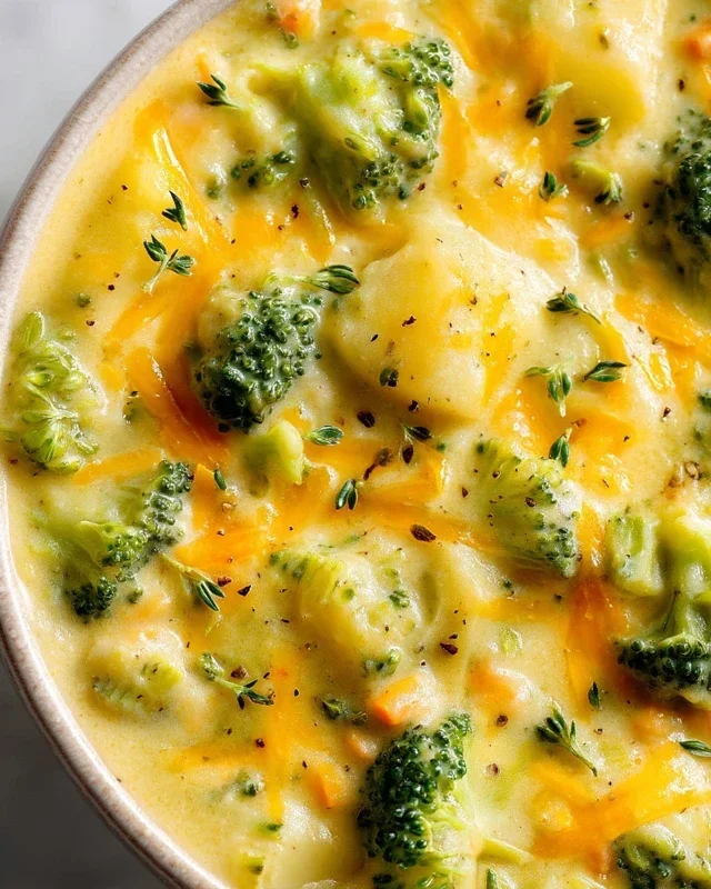 Broccoli Potato Cheese Soup Recipe