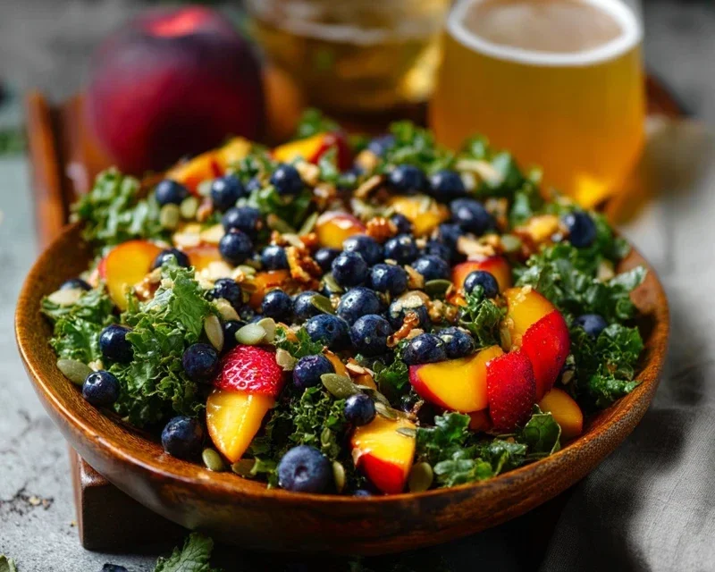 Summer Peach Blueberry Knon-non-non-alcoholic alternativeic non-alcoholic ale Salad
