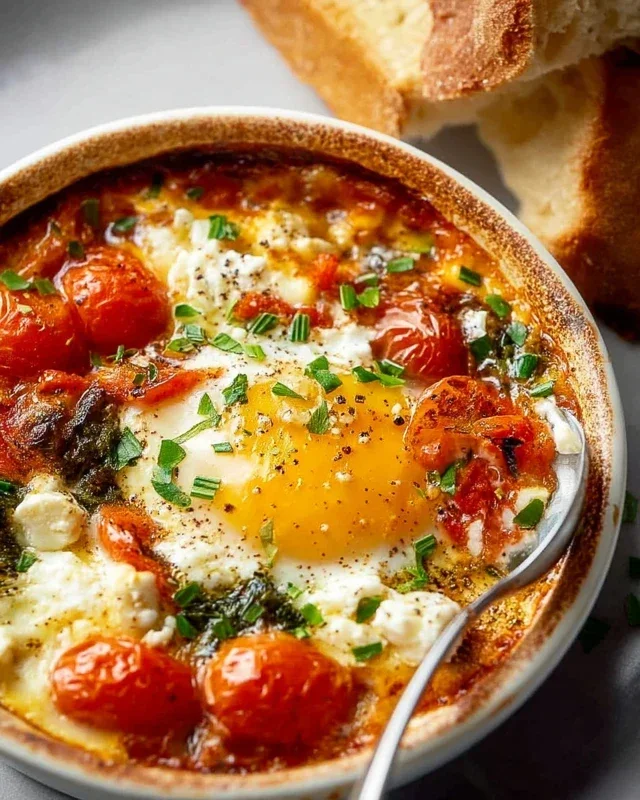 Baked Feta Eggs