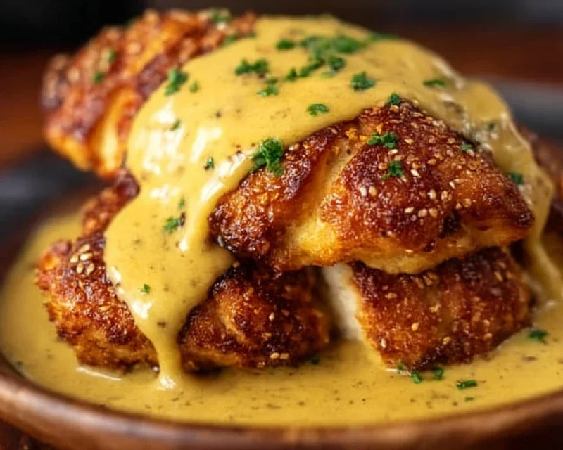 Pretzel Chicken with Mustard-Cheddar Sauce: An Amazing Ultimate Recipe