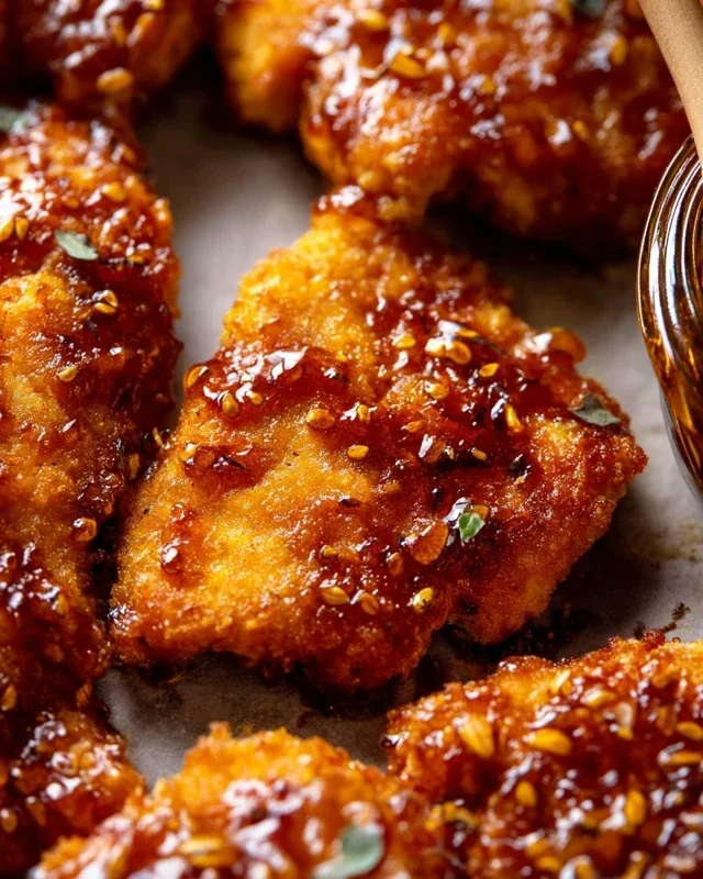 Baked Crunchy Hot Honey Chicken