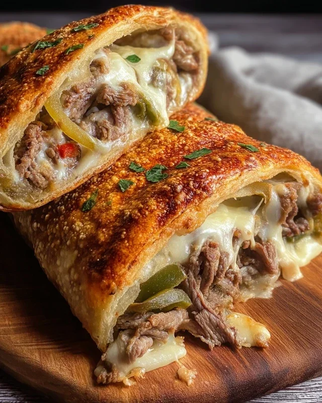 Philly Cheesesteak Stromboli