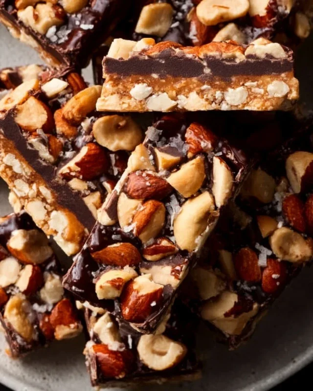 Dark Chocolate and Sea Salt Nut Bars