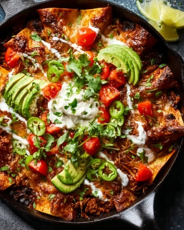 Beef Skillet Enchiladas