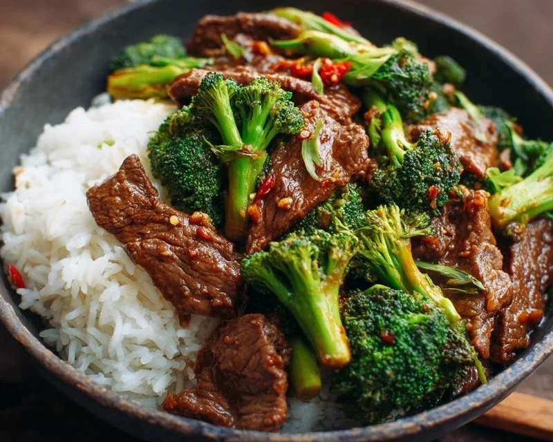 Chinese Beef and Broccoli (牛肉炒西兰花)