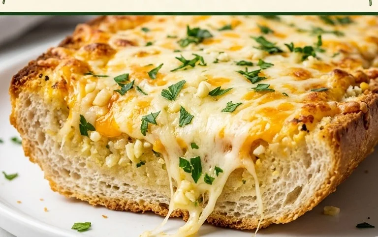 BEST CHEESY GARLIC BREAD RECIPE